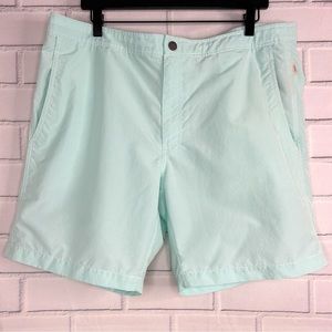 Onia Men’s Calder Mid-Length Gingham Swim Trunks size 38
